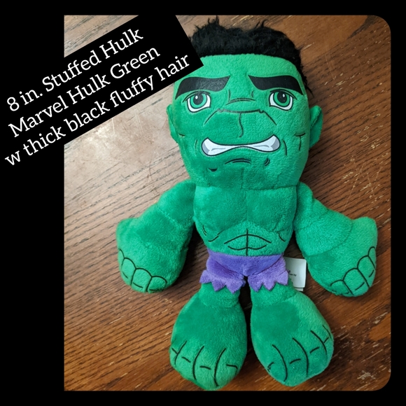 Marvel Toys 525 New Marvel Stuffed Hulk Doll 8in Soft Body W Fluffy
